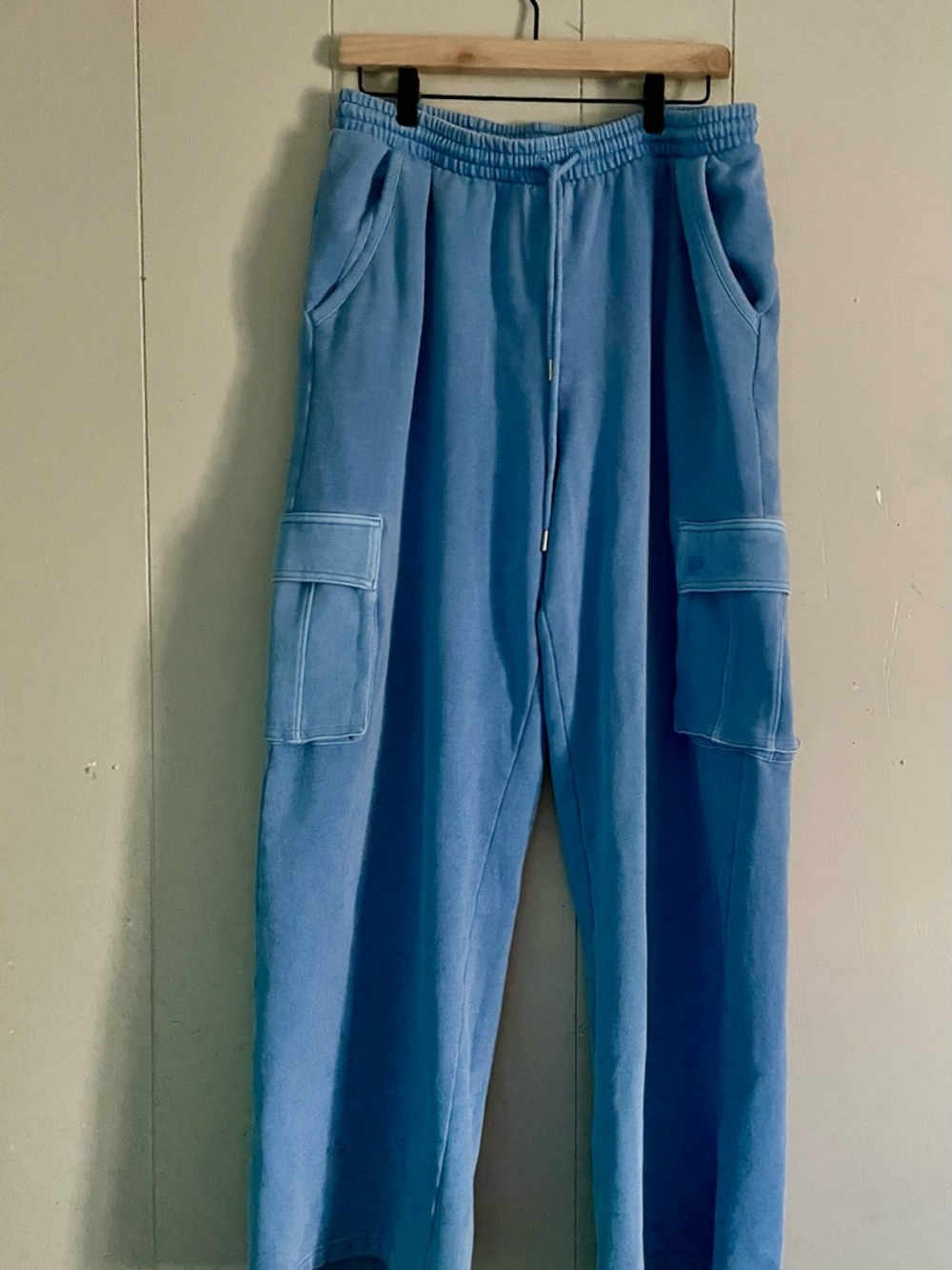 PINK Victoria's Secret Light Blue Fleece Cargo L/ Long